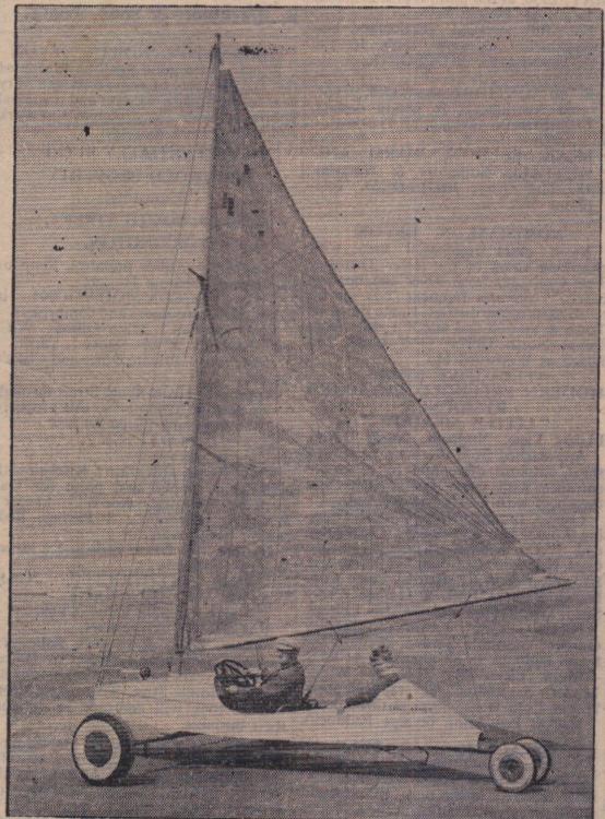 18 May 1956 Westward Ho sand yacht to challenge speed record