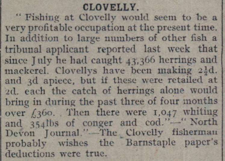 12.11.1918 Clovelly fishing