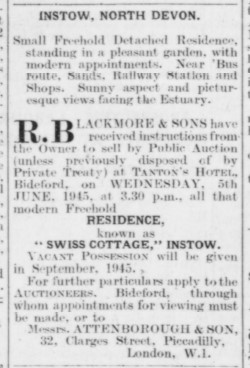 8.5.1945 Instow Swiss Cottage