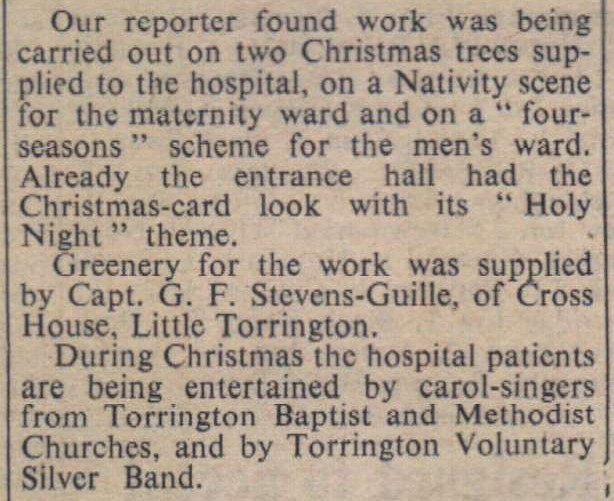 24.12.1958 Torrington Cottage Hospital