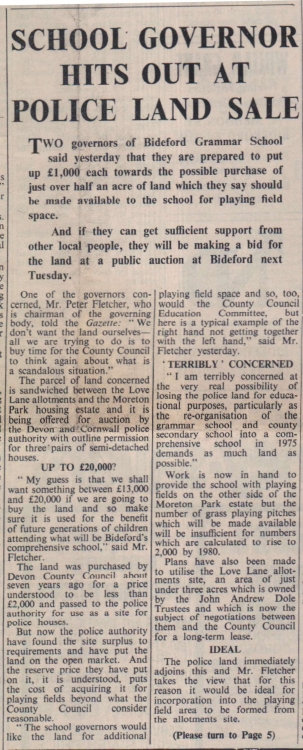 1972 BGS purchase of land